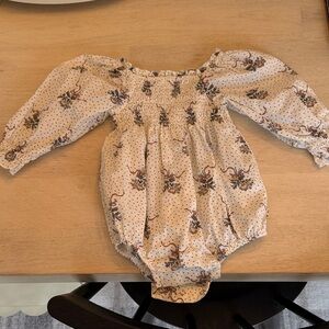 Floral Long Sleeve Baby One Piece